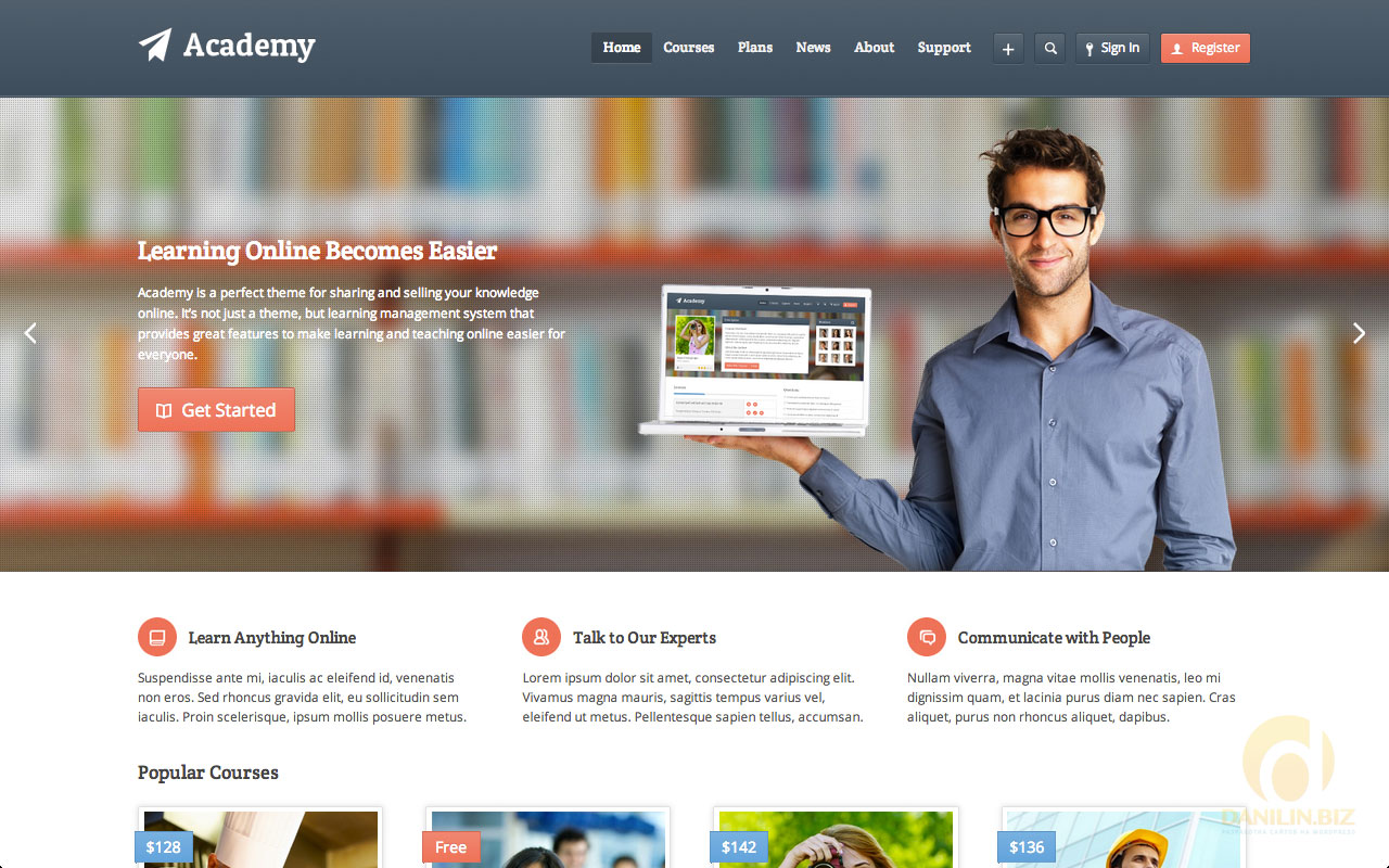 Academy — Learning Management Theme