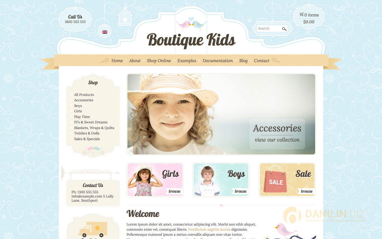 Boutique Kids Creative — WordPress WooCommerce