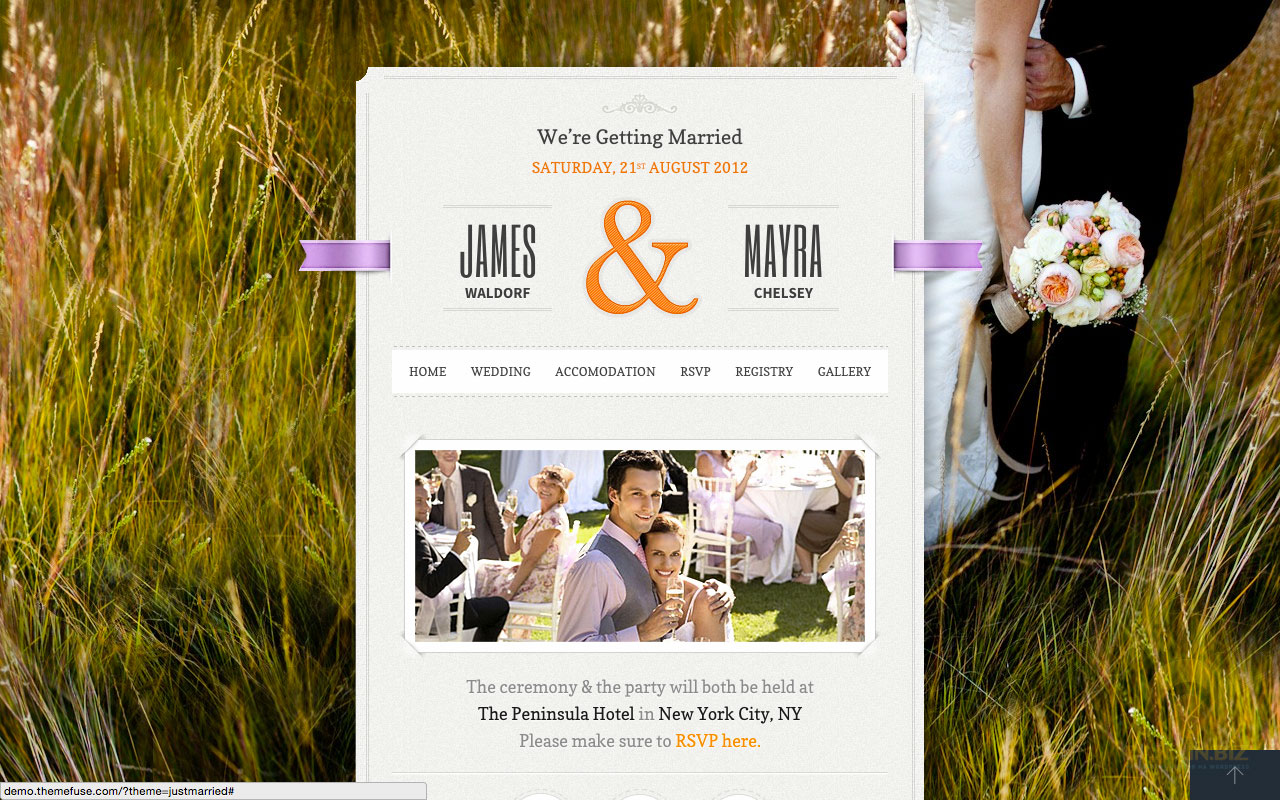 20 лучших свадебных шаблонов сайтов для WordPress 2014-2015