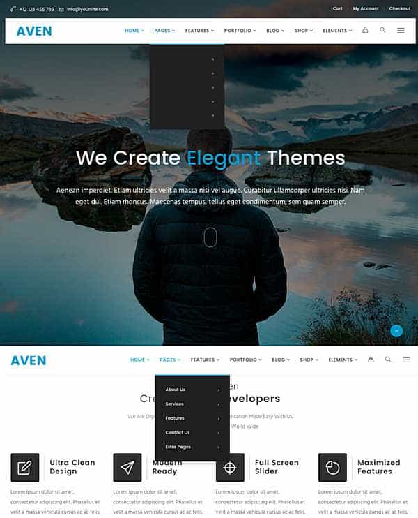Aven - очень гибкая тема WordPress