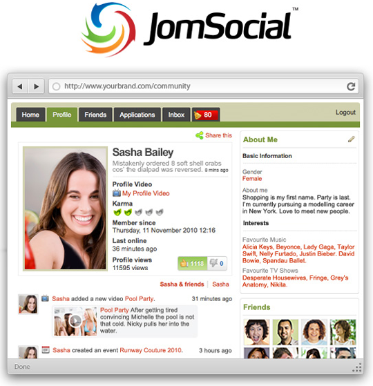 Создание социальной сети с помощью компонента &quot;JomSocial&quot;