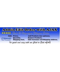 Admin Edit Order with AJAX, редактор заказа