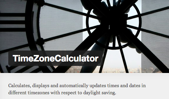TimeZoneCalculator