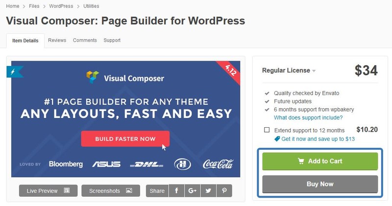 Purchase Visual Composer
