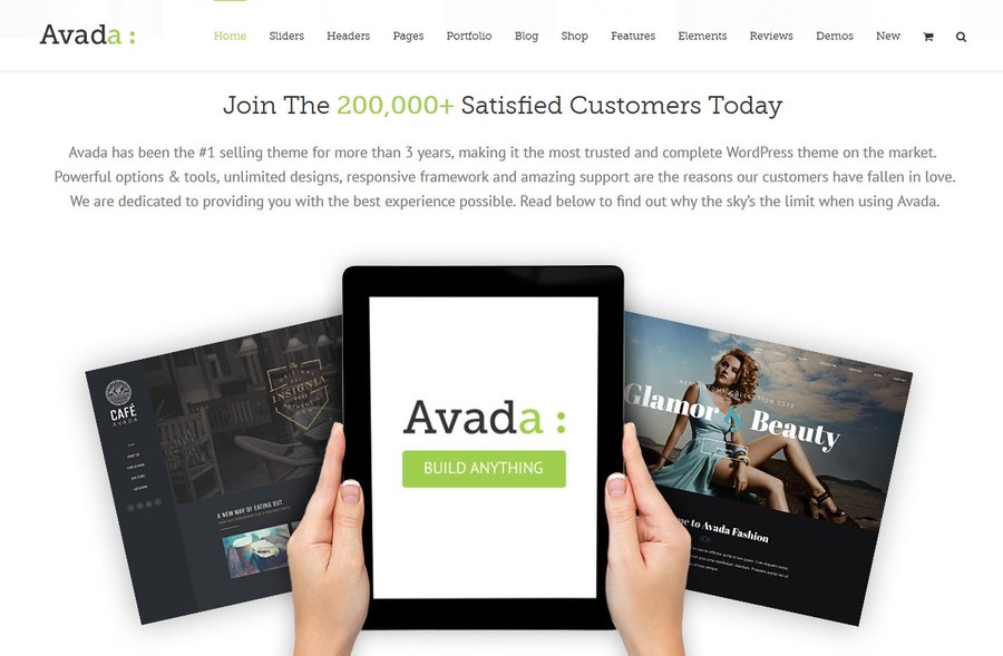 Avada - премиум тема