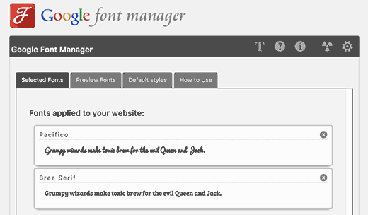Google Font Manager