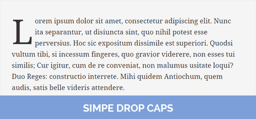 Simple Drop Cap