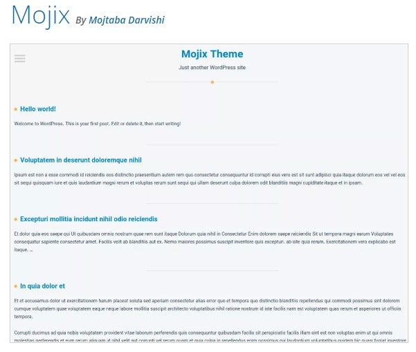 WordPress тема Mojix