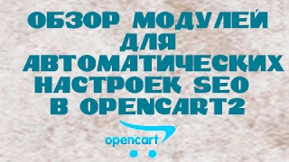 Обзор модулей для автоматических настроек SEO в Opencart 2